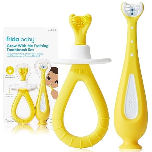 Frida Baby Infant to Toddler Training Toothbrush Set (3 Stag