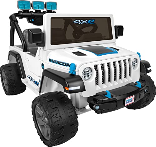 Power Wheels Jeep Wrangler 4Xe Ride-On Toy with Sounds and W